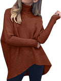 Oversized Turtlenecks for Women Pullover Knit Tops