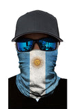 Outdoor Windproof National Flag Print Headband Neck Gaiter Light Blue