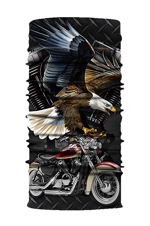 Unisex Eagle Print Motorcycle Neck Gaiter For Sun Protection