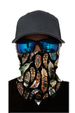Motorcycle Neck Gaiter Feather Print Outdoor Sports Magic Scarf