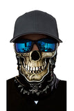 Sports Windproof Indian Skull Print Motorcycle Neck Gaiter