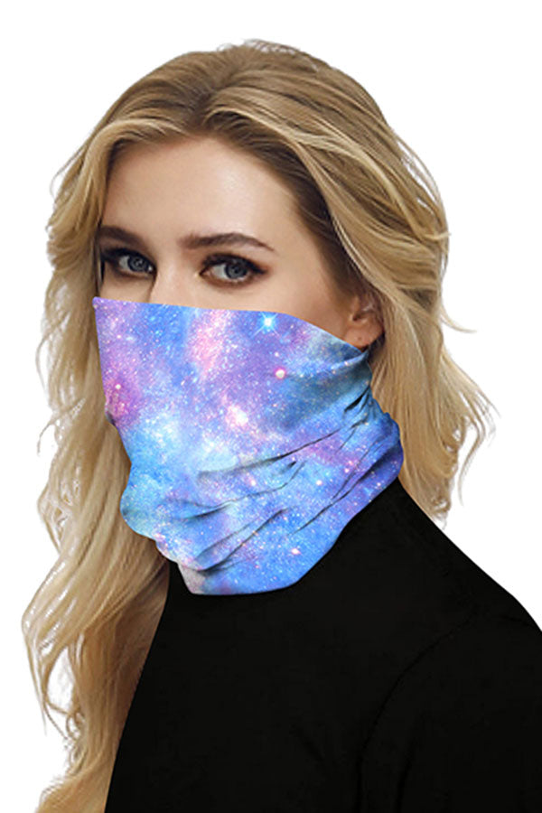 Galaxy Print Magic Scarf Motorcycle Neck Gaiter For Dust Protection