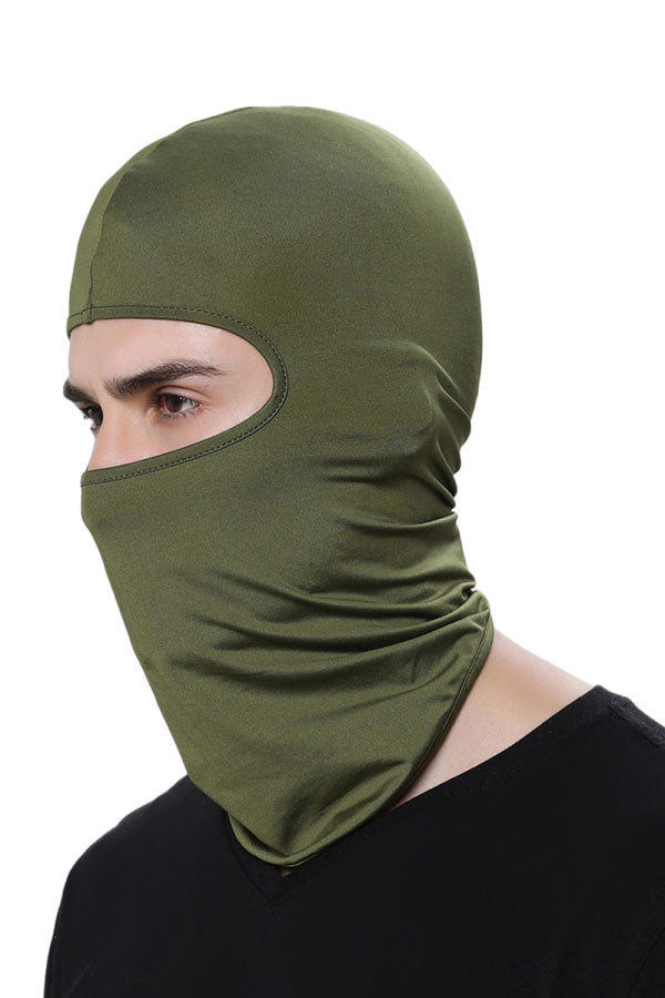 Unisex Outdoor Sun Protection Ski Balaclava For Dust Protection Olive