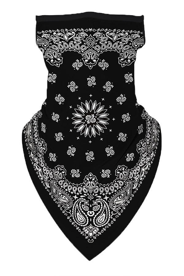 Earloop Tribal Paisley Print Neck Gaiter For Outdoor Sports