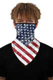 Earloop Flag Print Neck Gaiter For Dust Protection
