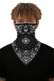 Unisex Paisley Print Neck Gaiter With Earloop For Outdoor Sports