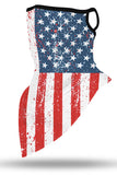 Unisex American Flag Print Earloop Neck Gaiter For Outdoor