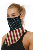 American Flag Print Earloop Bandanas For Dust Protection