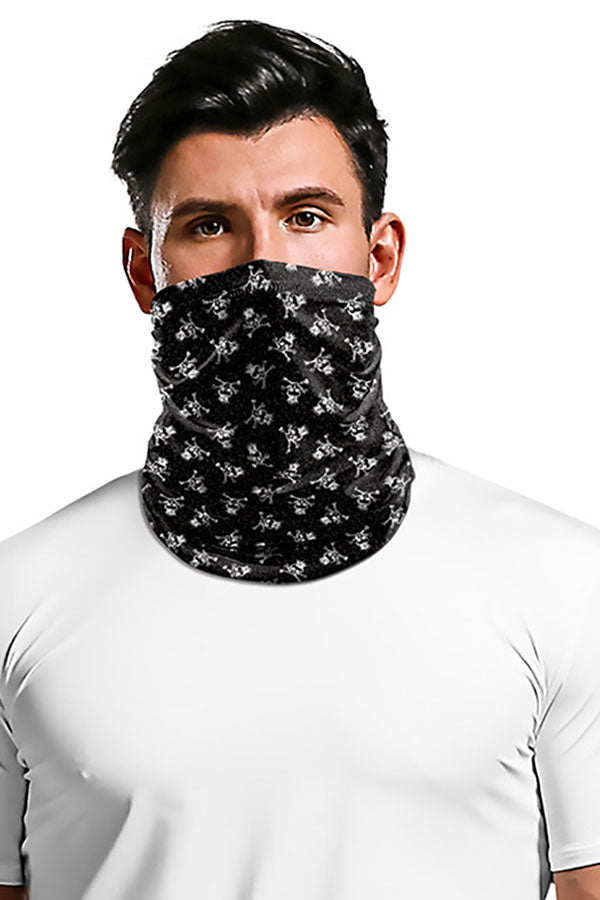 Skull King Print Motorcycle Neck Gaiter For Outdoor Sports