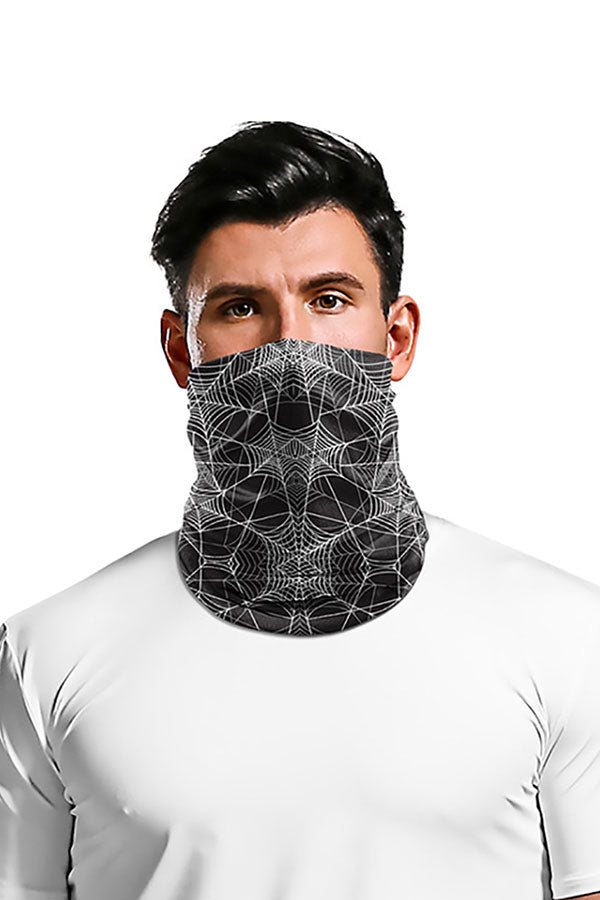 Outdoor Sports Spider Net Print Neck Gaiter Headwear
