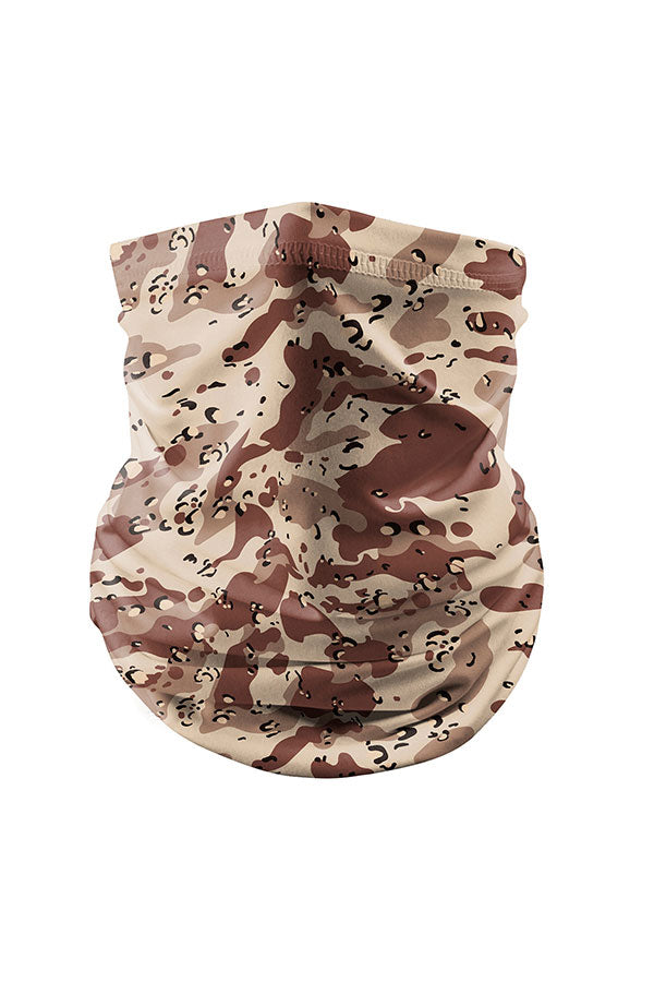 Windproof Camouflage Print Neck Gaiter For Dust Protection