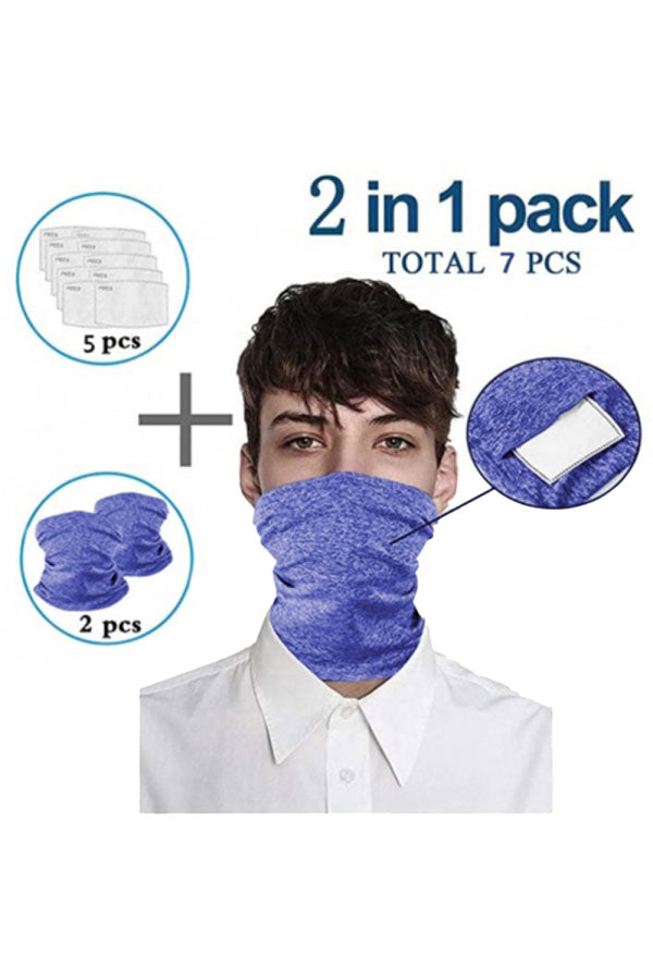Unisex Outdoor Sports Filter Neck Gaiter For Dust Protection