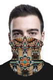Tribal Print Cycling Neck Gaiter For Dust Protection