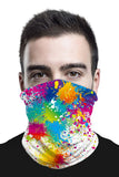 Outdoor Colorful Splash Print Neck Gaiter For Cycling