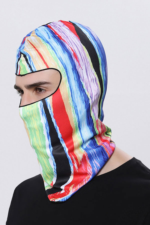 Windproof Colorful Print Balaclava Headwear For Cycling