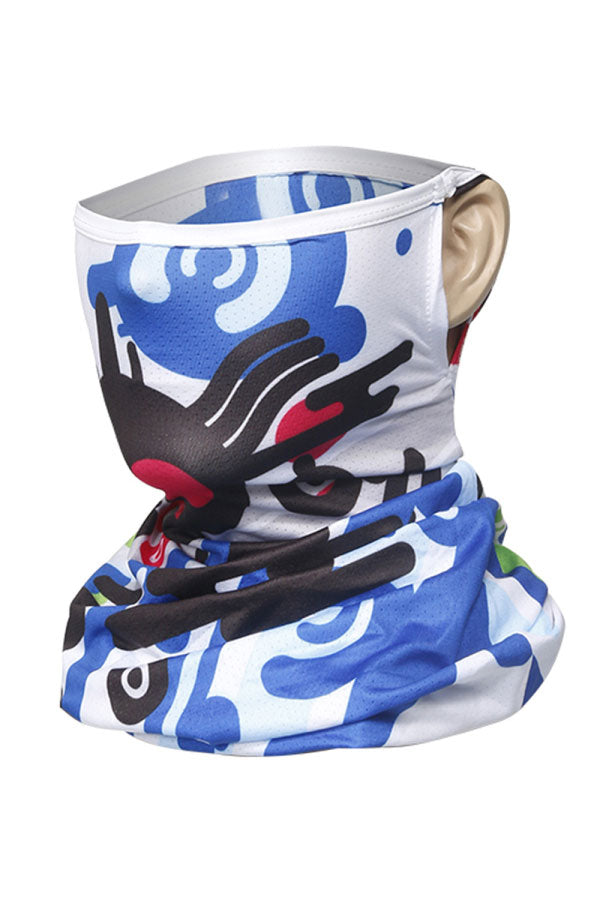 Summer Breathable Funny Print Cycling Neck Gaiter For Sun Protection