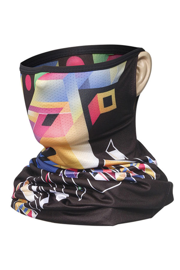 Abstract Print Breathable Earloop Neck Gaiter For Adult