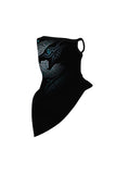 Windproof Earloop Print Neck Gaiter For Sun Protection Turquoise