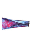 Elastic Galaxy Print Neck Gaiter Running Headband Light Purple