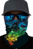 Outdoor Shield Scarf Colorful Skull Print Neck Gaiter