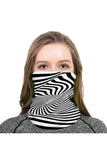 Striped Print Headwear Fishing Neck Gaiter For Outdoor Sports