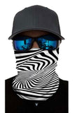Striped Print Headwear Fishing Neck Gaiter For Outdoor Sports