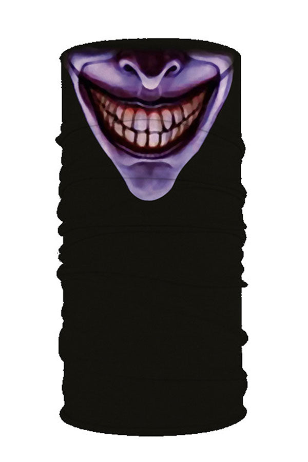 Dustproof Scary Smile Print Neck Gaiter For Sun Protection