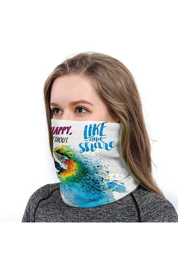 Outdoor Parrot Print Cycling Neck Gaiter Motorcycle Shield