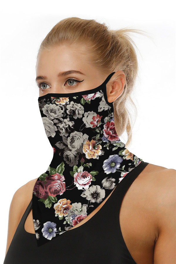 Windproof Floral Print Breathable Bandana Magic Scarf Headwrap