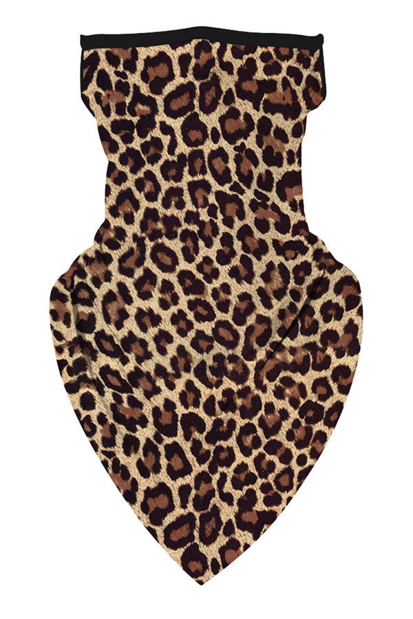 Leopard Print Breathable Bandanas Earloop Neck Gaiter