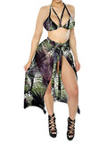 Women's 3 Pieces Sexy Bikini Strappy Swimsuit Cover up