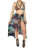 Women's 3 Pieces Sexy Bikini Strappy Swimsuit Cover up
