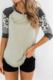 Raglan Sleeve Color Block Striped Casual T-Shirt For Women Green