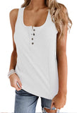 Women's Casual Scoop Neck Button Down Tank Top