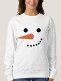 Snowman Face Christmas Sweatshirt