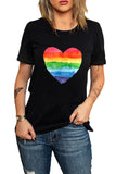 Heart Shape Letter Print Graphic Tee
