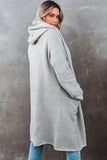 Open Front Long Hooded Cardigan Womens With Pockets