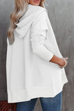 Buttoned Oversized Henley Pullover Hoodie