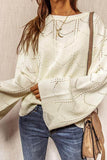 Flare Sleeve Hollow Out Knitted Sweater