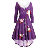 Women Christmas Party Long Sleeved Dress