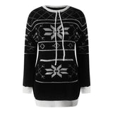 Christmas Sweater Dress Casual Snowflake Dress for Women