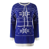Christmas Sweater Dress Casual Snowflake Dress for Women